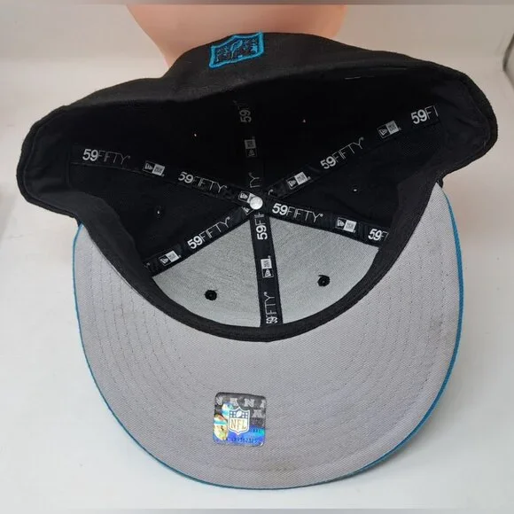 New Era 59Fifty NFL Team Carolina Panthers Hat Baseball Cap Football 7 3/4 - Picture 7 of 7